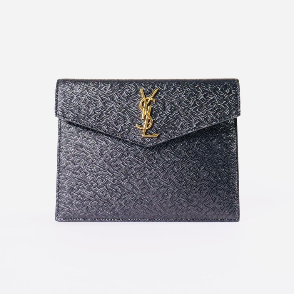 AUTHENTIC YSL UPTOWN BABY POUCH CUIR IMPRESSION GRAIN DE POUDRE